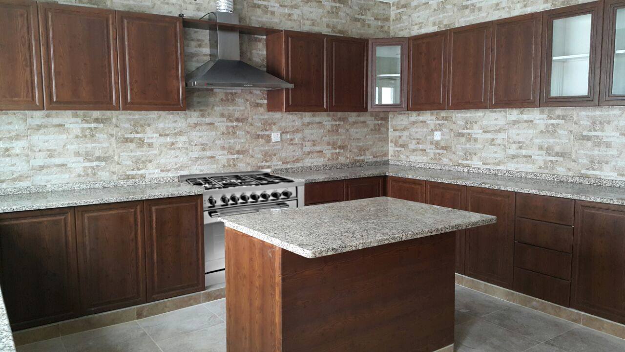 Aluminium kitchen wooden finish type: Alutech